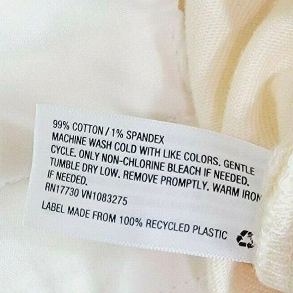 NWT High-Rise Wide-Leg Crop Cream/Ivory Stretch Pants - Women's Sizes 12, 14 - Picture 5 of 5